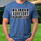 Golfer Advisory Tee worn on the golf course, Royal