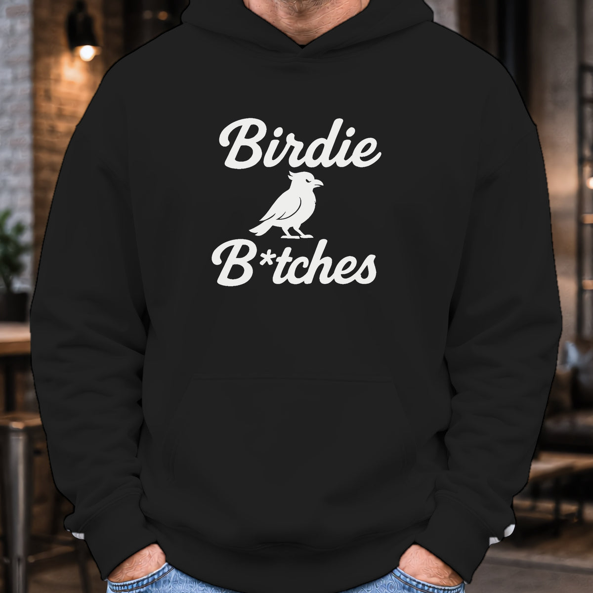 Birdie B*itches Hoodie worn, Black