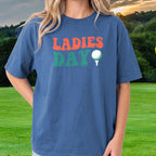 Ladies Day Tee worn on the golf course, Royal