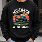 Mistakes Were Made Sweatshirt worn, Black