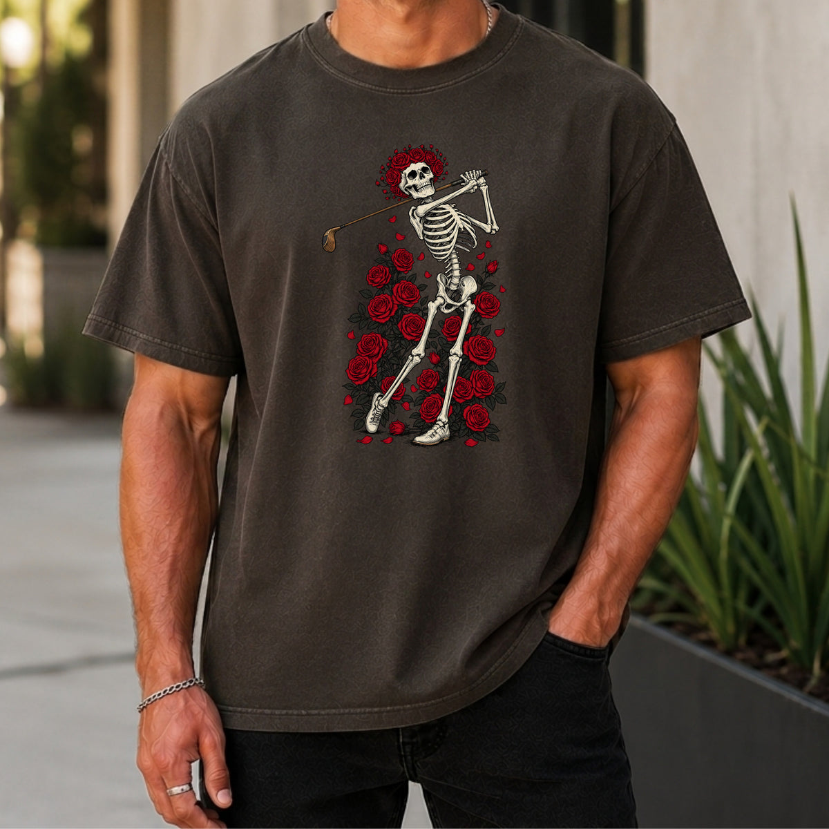 Swing Eternal Premium Tee worn, Pepper