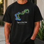Cypress Point Club Course Map Premium Tee worn, Black