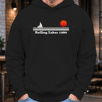 Rolling Lakes Yacht Club 1980 Hoodie worn, Black