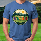 Golf Swing Bears Park Badge Tee worn on the golf course, Royal
