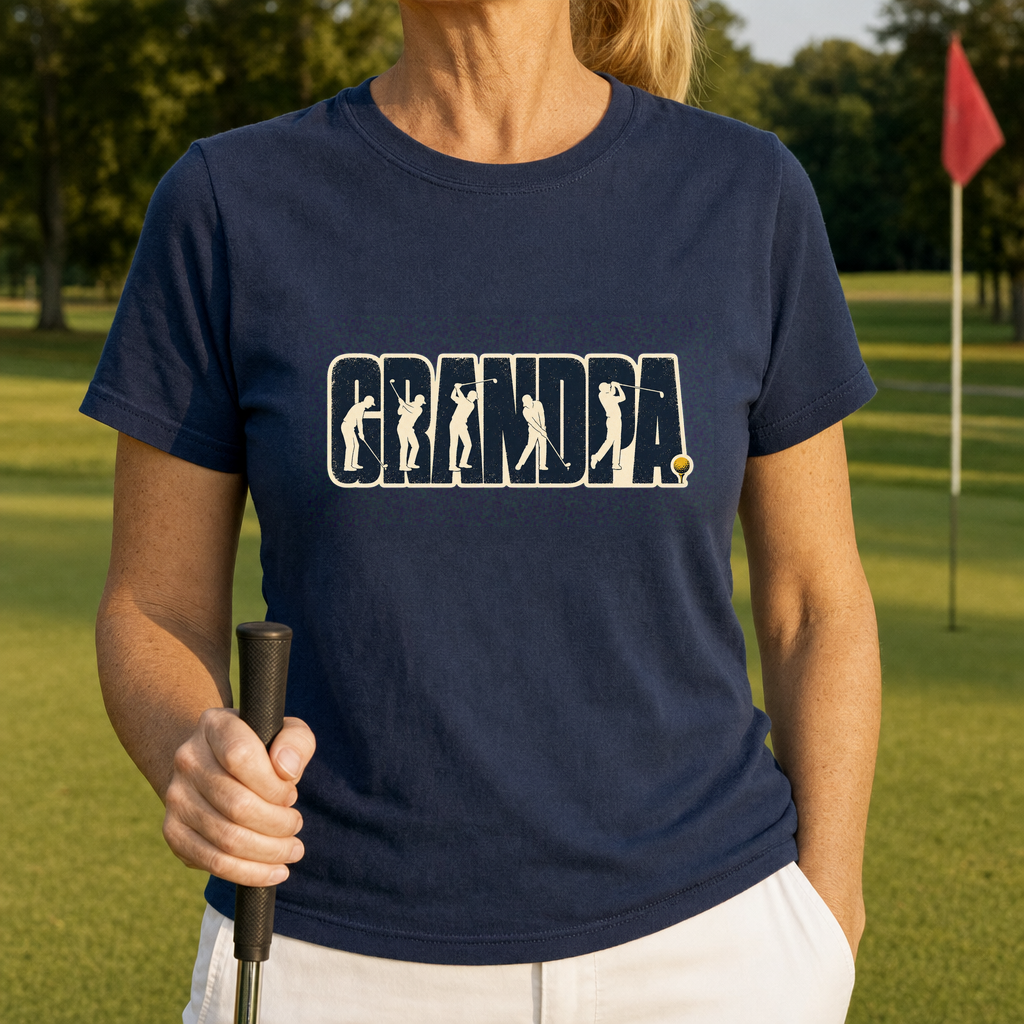 Grandpa Tee worn on the golf course, Navy
