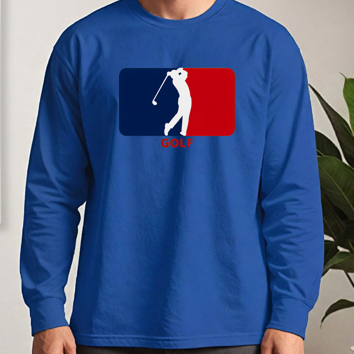 Major League Golf Long Sleeve Tee worn, Royal