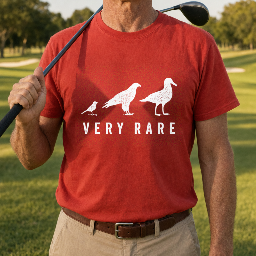 Very Rare Tee worn on the golf course, Red