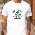 Hit It Hard Tee worn, White