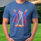 Eternal Drive Rock Tour Tee worn on the golf course, Royal