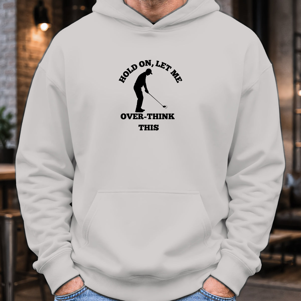 Overthinking Hoodie worn, Sport Grey