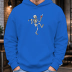 Martini Skeleton Strut Hoodie worn, Royal