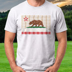 California Republic Golf Tee worn on the golf course, White