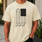USA Flag Clubs & Stars Premium Tee worn, Ivory