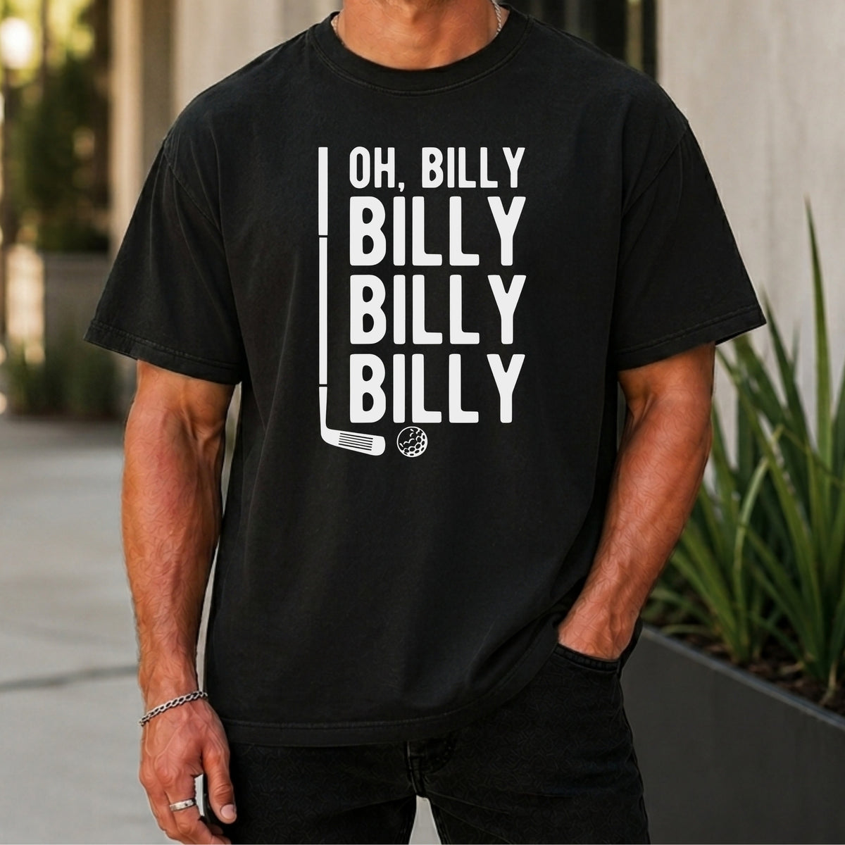 Billy Billy Billy Premium Tee worn, Black