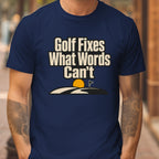Golf Fixes What Words Can't Tee worn, Navy