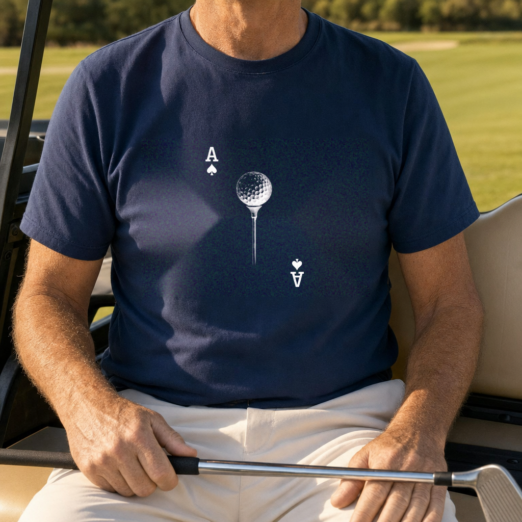 Ace Tee worn on the golf course, Navy