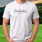Carl Spackler Institute Of Gopher Management Tee worn on the golf course, White