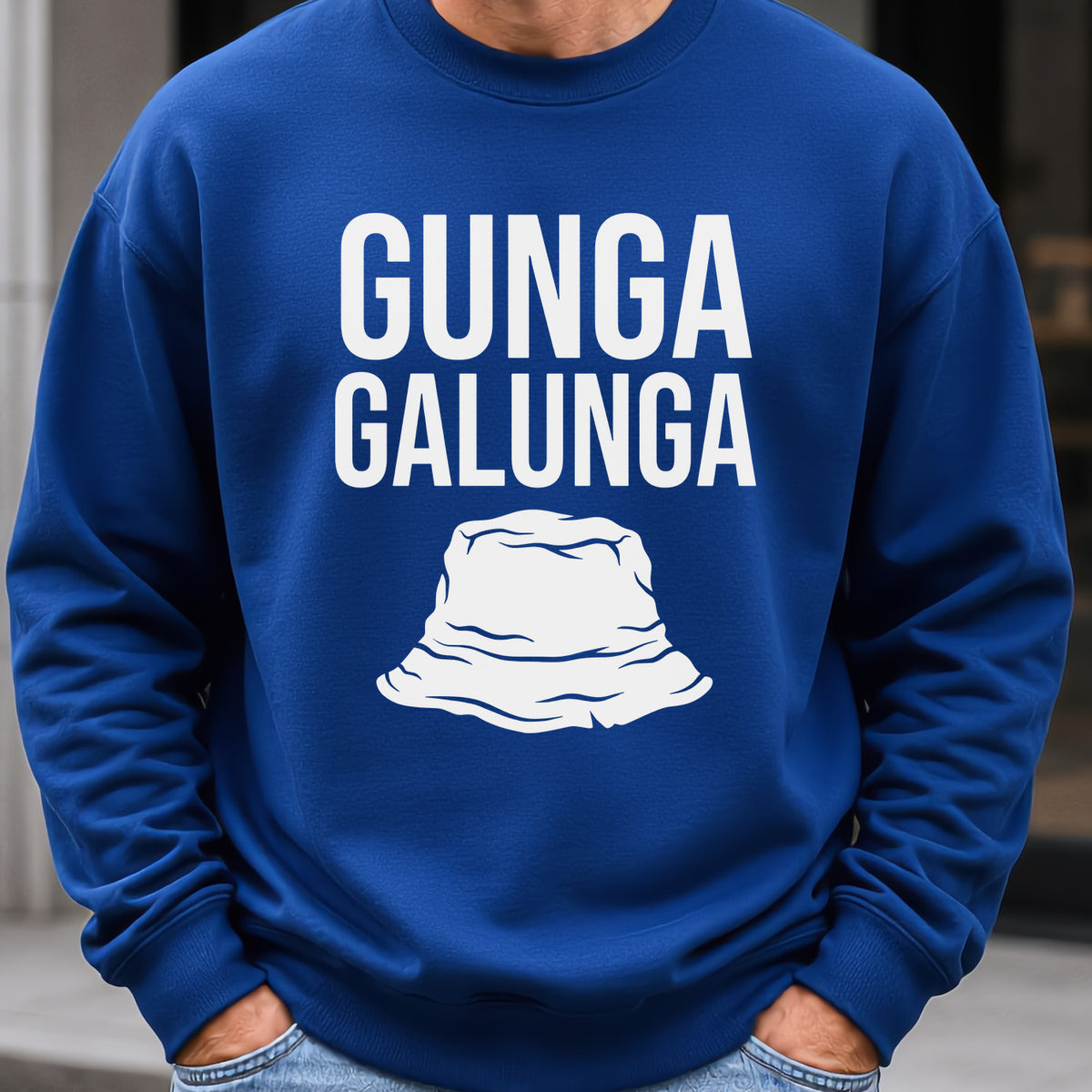 Gunga Galunga Sweatshirt worn, Royal