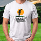 Define The Moment Tee worn on the golf course, White
