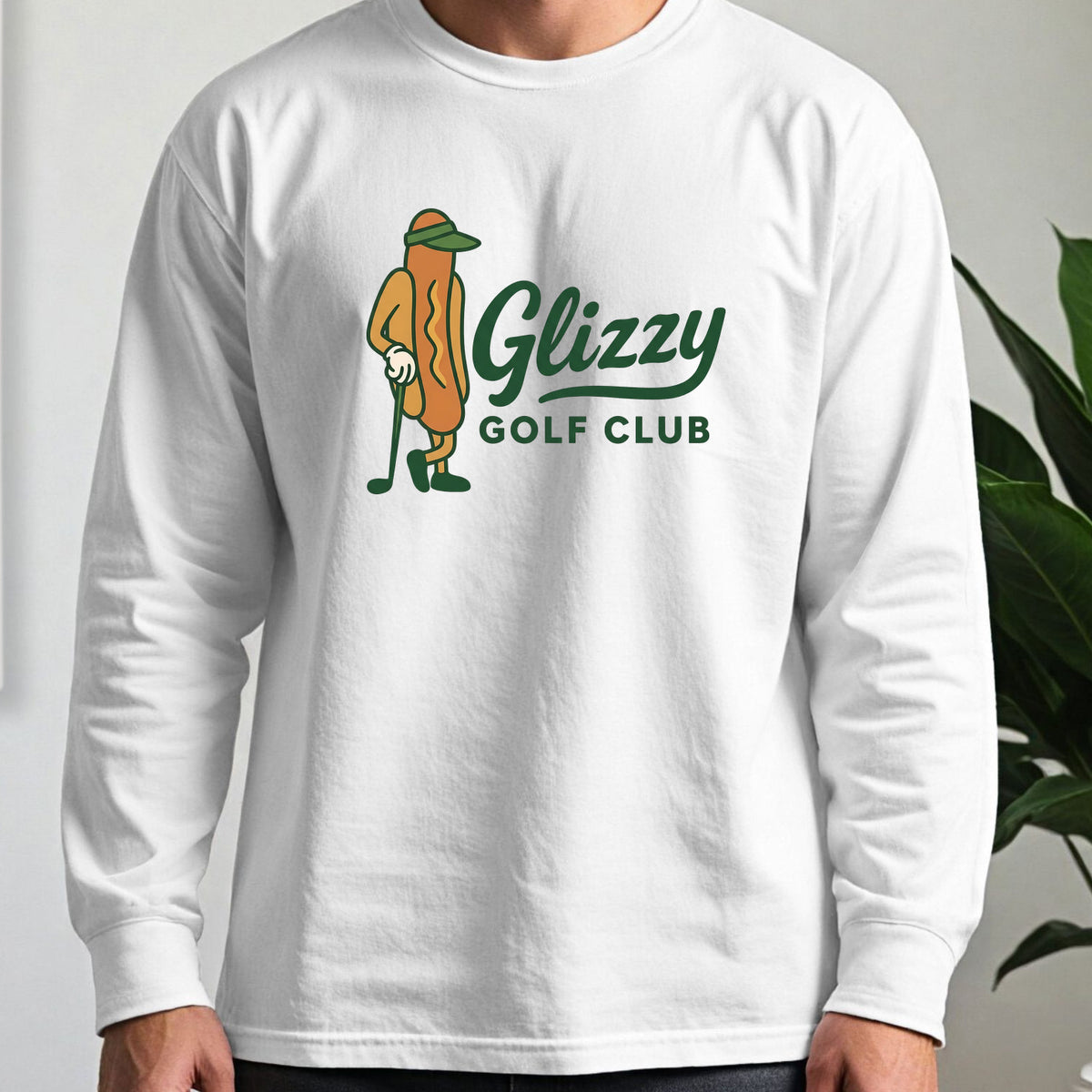 Glizzy Golf Club Long Sleeve Tee worn, White