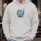 Scuba Ball Hoodie worn, Sport Grey