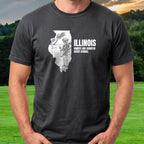 Illinois Honest Abe Counted Every Stroke Tee worn on the golf course, Black