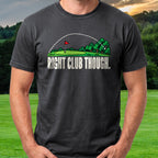 Right Club Though Over The Green Tee worn on the golf course, Black