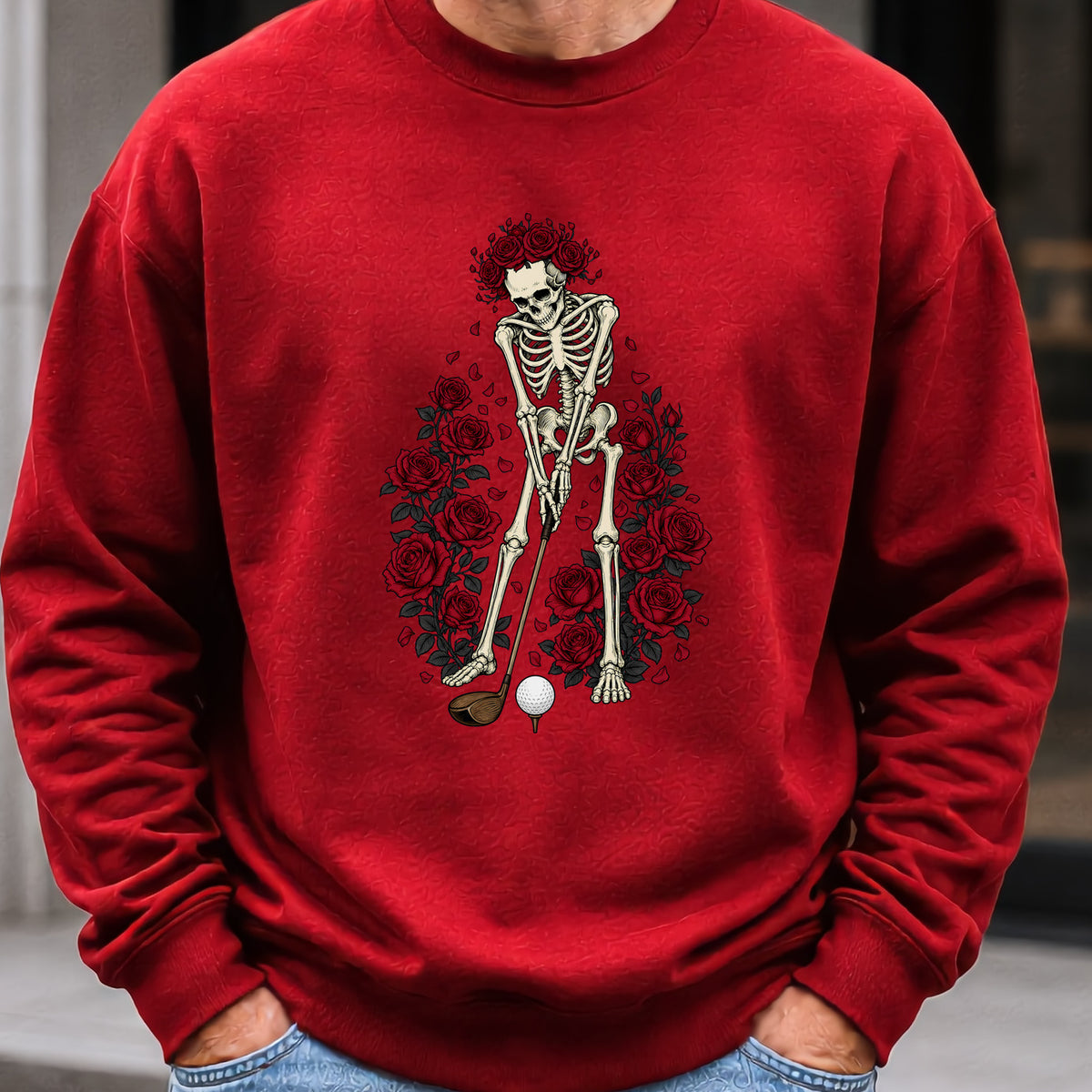 Eternal Drive Sweatshirt worn, Red