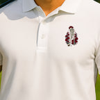 Eternal Drive Performance Polo worn on the golf course, White