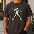 Angry Female Golfer Premium Tee worn, Pepper