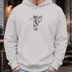 Tropical Skeleton Hoodie worn, Sport Grey
