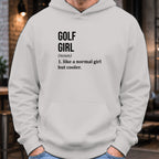 Golf Girl Hoodie worn, Sport Grey