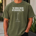 Ditch Diggers Premium Tee worn, Moss