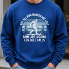 Not All Who Wandrer Yeti Sweatshirt worn, Royal