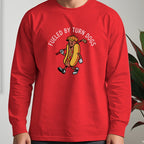 Turn Dog Fuel Long Sleeve Tee worn, Red