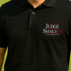 Judge Smails '84 Performance Polo worn on the golf course, Black