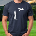 Got A Birdie Tee worn on the golf course, Navy