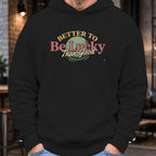 Better To Be Lucky Than Good Hoodie worn, Black