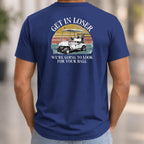 Get In Loser Back Print Tee worn, Navy