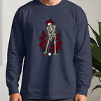 Eternal Drive Long Sleeve Tee worn, Navy