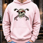 Skull and Cross Clubs Color Hoodie worn, Light Pink