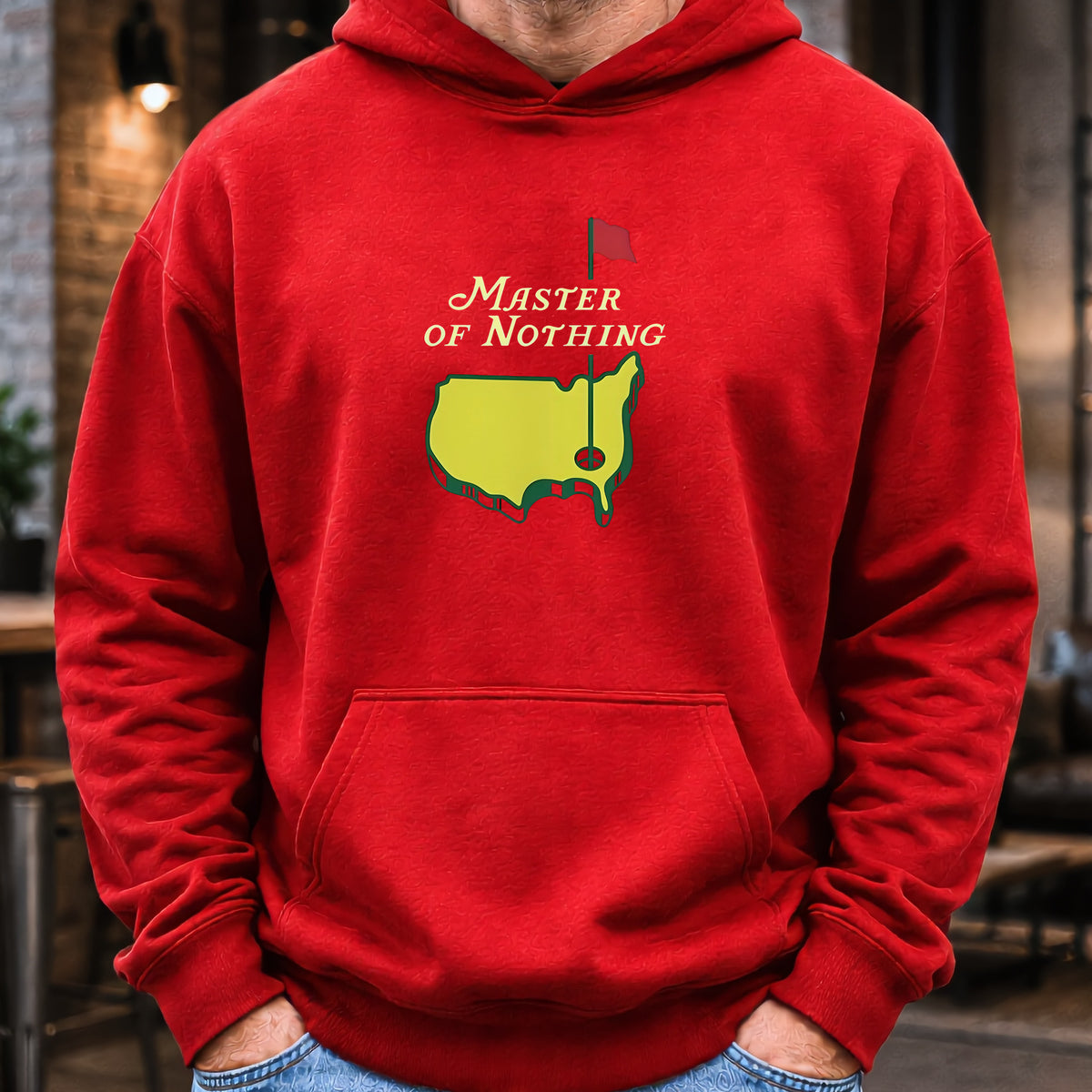 Master Of Nothing Hoodie worn, Red