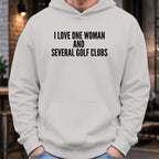 I Love One Woman Hoodie worn, Sport Grey