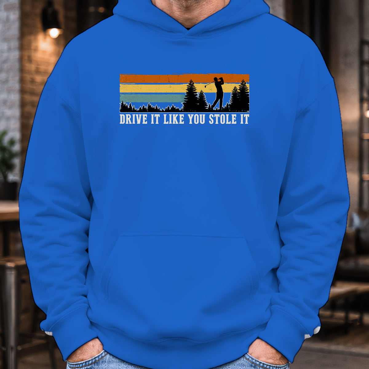 Drive It Like You Stole It Hoodie worn, Royal