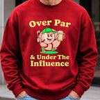 Over And Under It Sweatshirt worn, Red