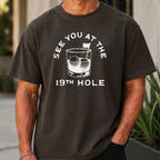 See You At The 19th Hole Premium Tee worn, Pepper