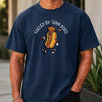 Turn Dog Fuel Premium Tee worn, True Navy