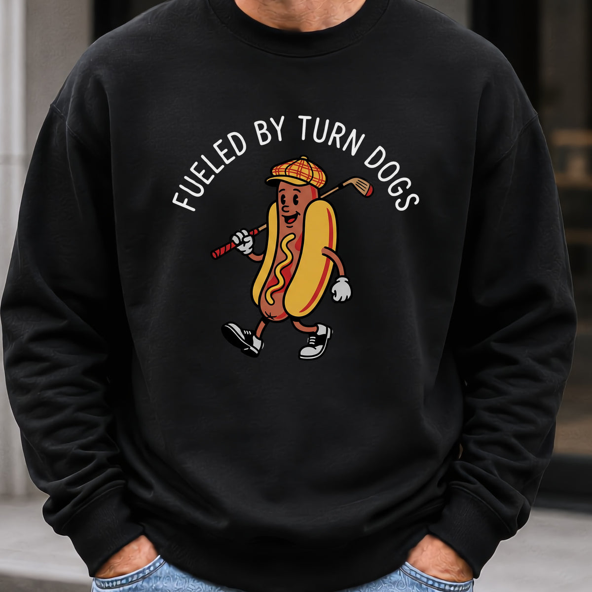 Turn Dog Fuel Sweatshirt worn, Black
