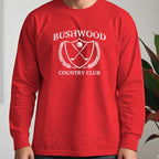 Bushwood Country Club Long Sleeve Tee worn, Red