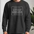 Judge Smails Poem Long Sleeve Tee worn, Black
